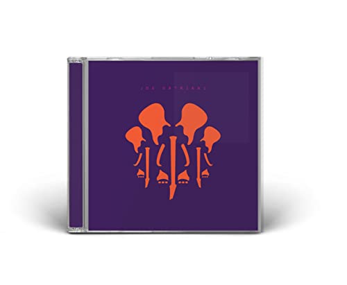 CD case with purple background and orange elephant-like shapes.