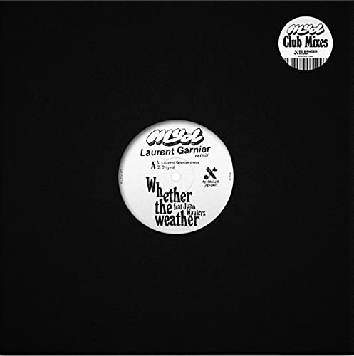 Black vinyl record with white label featuring “Myd - Whether the Weather”.