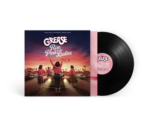 Grease: Rise of the Pink Ladies" vinyl record with cover art.