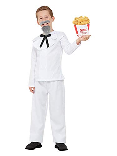 Smiffys 71068M Captain Cluck Costume, Boys, White, M - Age 7-9 years