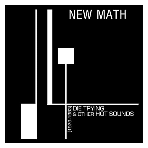 Black album cover with white geometric shapes and text: "New Math.