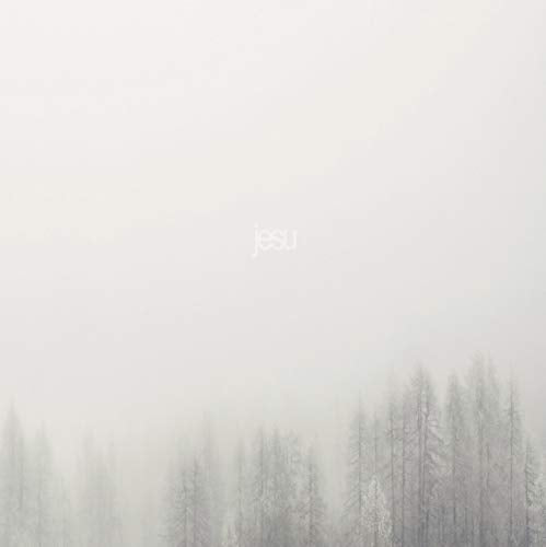 The image is a foggy forest scene with the word "jesu" in the center. alt text: Foggy forest with "jesu" text in the center.