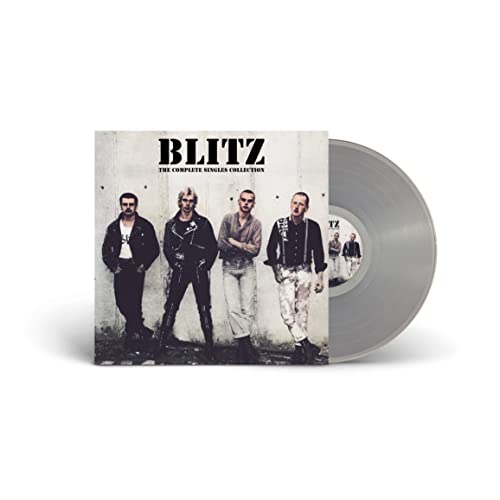 Blitz vinyl record and album cover featuring four men in punk attire.