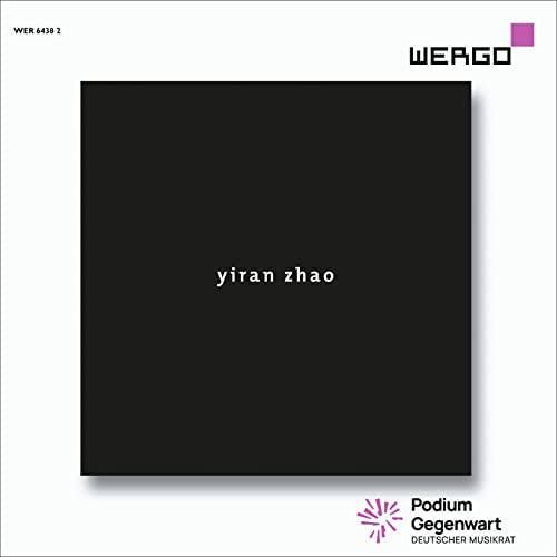 Black CD case with white text “yiran zhao” and logos.