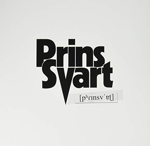 White vinyl record cover with bold black text "Prins Svart".