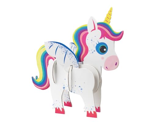 Build Your Own Magical Unicorn - Comes with Accessories and Trinket Chest! - Eco Friendly Cardboard Craft Kit - Ages 4+