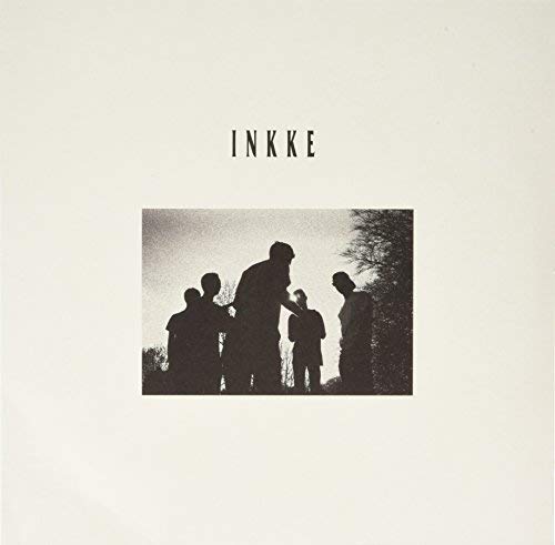 Inkke album cover: grayscale photo of five silhouetted figures outdoors.