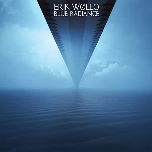 CD cover for Erik Wøllo’s “Blue Radiance” featuring blue and white abstract imagery.