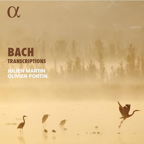 CD cover: misty landscape with birds, text āBach Transcriptionsā and artist names.