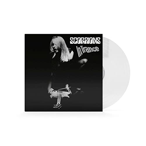 Scorpions "In Trance" vinyl record with a guitarist on the cover.