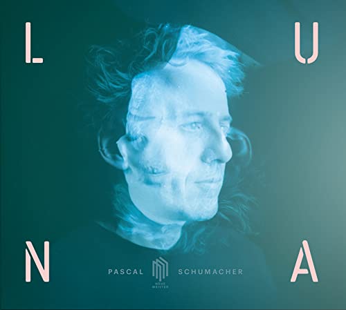 CD cover: blurred portrait of Pascal Schumacher with blue and pink text.