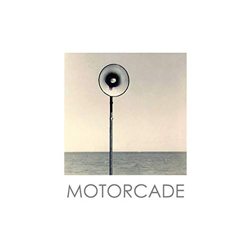 Vinyl record cover with a loudspeaker on a beach horizon.