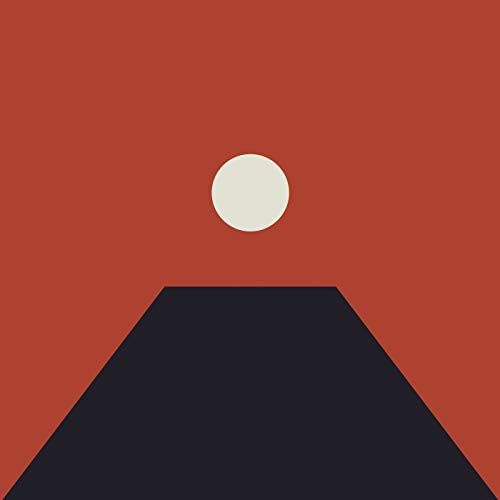 Red album cover with a white circle above a dark triangle.