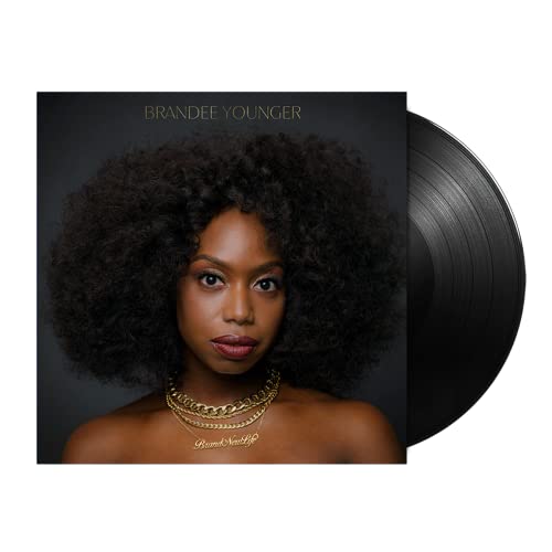 Brandee Younger album cover and black vinyl record shown against white background.