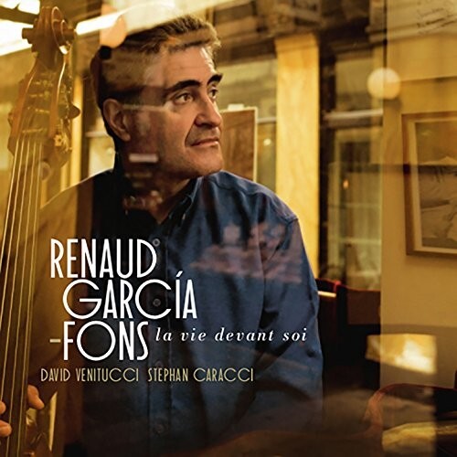 Renaud Garcia Fons CD cover featuring a man with a double bass.