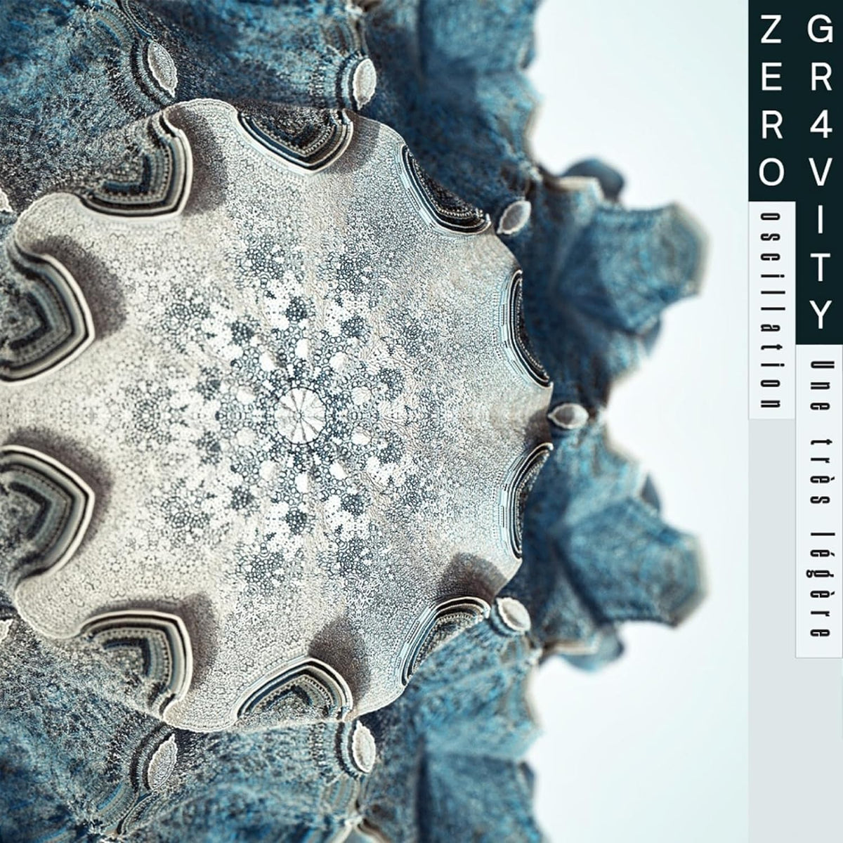 CD cover with abstract blue floral design and white text.