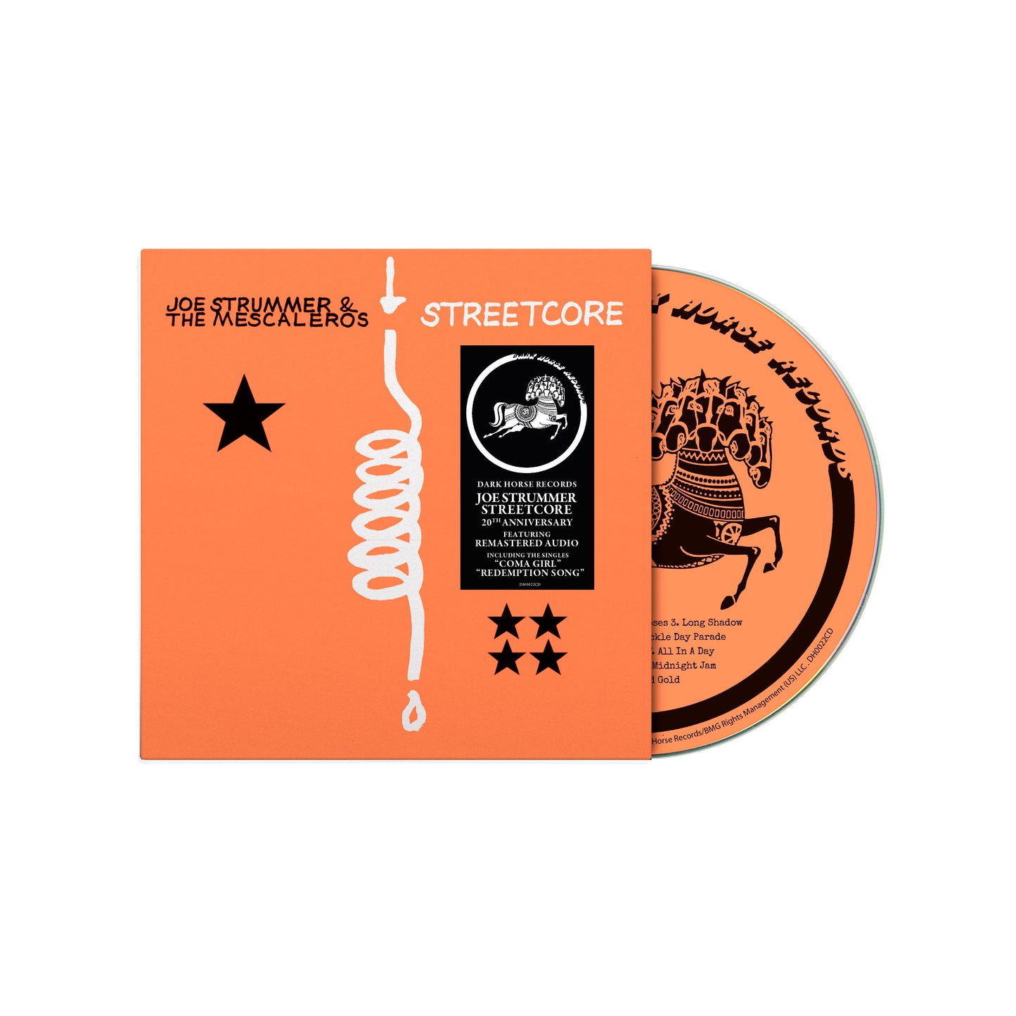 “Streetcore” CD cover featuring Joe Strummer & The Mescaleros, red and black design.