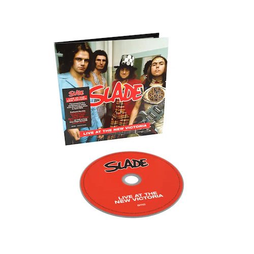 Slade “Live At The New Victoria” CD case and disc shown.