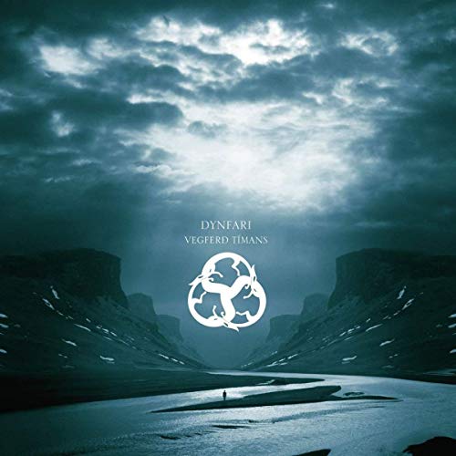 "CD album cover with dark landscape, white logo, and cloudy sky."