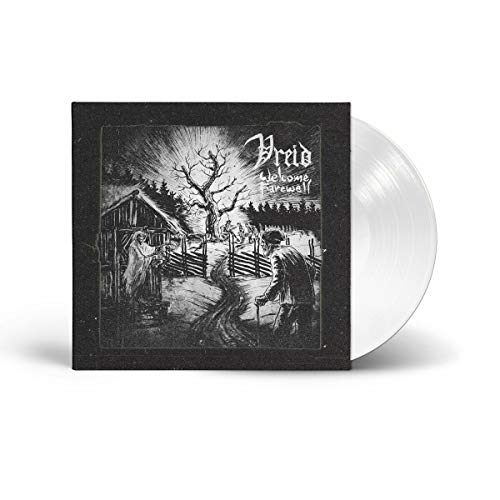 Black and white album cover with a desolate landscape and figures.