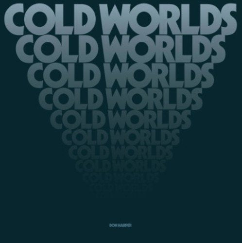 Dark blue album cover with "COLD WORLDS" in large, fading gray text.