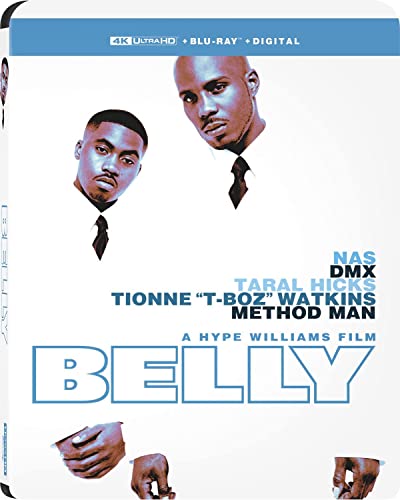 Belly" Blu-ray case featuring Nas, DMX, and Tionne "T-Boz" Watkins.