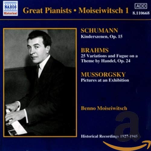CD cover featuring pianist Benno Moiseiwitsch in a black and white portrait.