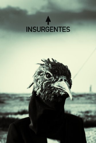 "DVD cover featuring a black bird with 'INSURGENTES' text and a rating label."