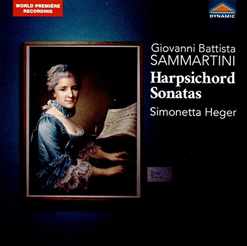 CD cover featuring a portrait of a man with a harpsichord.