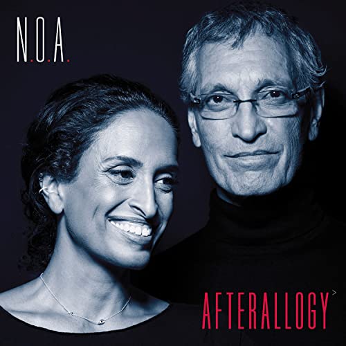 CD cover for Noa’s “Afterallogy” featuring two smiling portraits.
