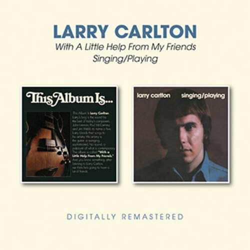 Larry Carlton CD cover art featuring two album covers side by side on pale yellow.
