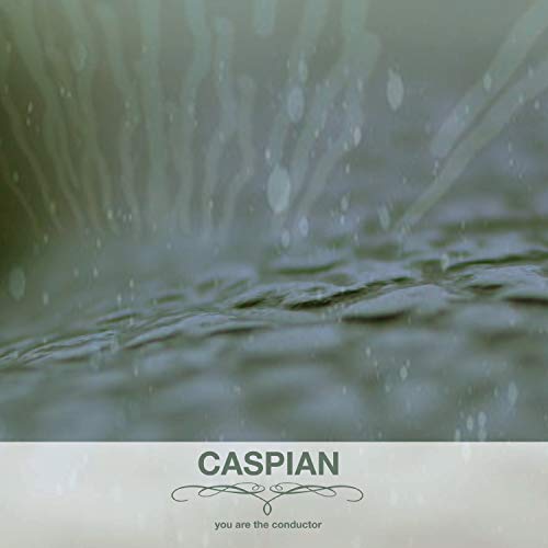 Caspian album cover with blurred water and band name text.