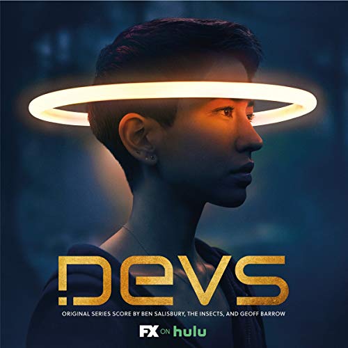 “Devs” soundtrack CD cover featuring a woman with a glowing halo.