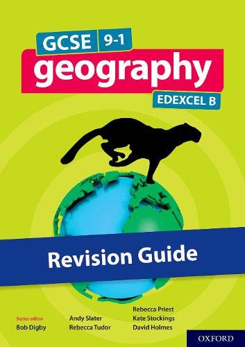 "Revision guide book cover with globe, leaping panther, and bright green background."