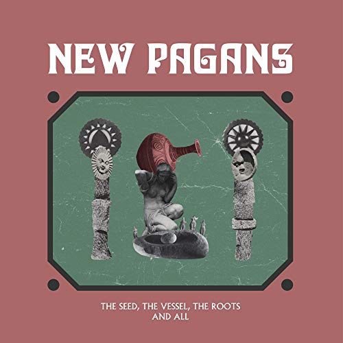 New Pagans album cover: collage of ritualistic objects on a red background.
