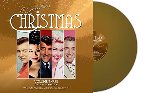 Gold vinyl record with cover featuring portraits of classic singers.