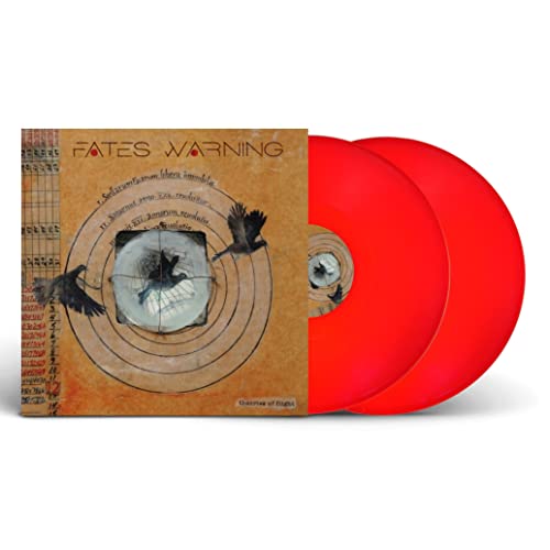 Fates Warning "Theories Of Flight" vinyl record, red discs, tan cover.