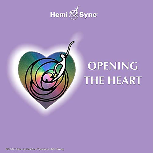 Hemi-Sync "Opening The Heart" CD cover with a heart and figure illustration.