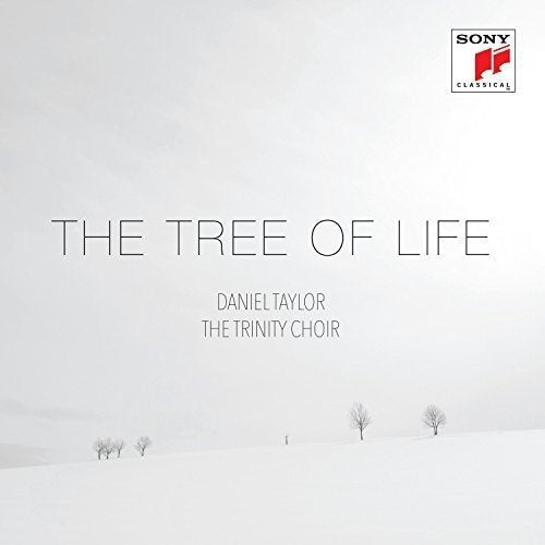 Album cover for "The Tree of Life" featuring a snowy landscape with trees.