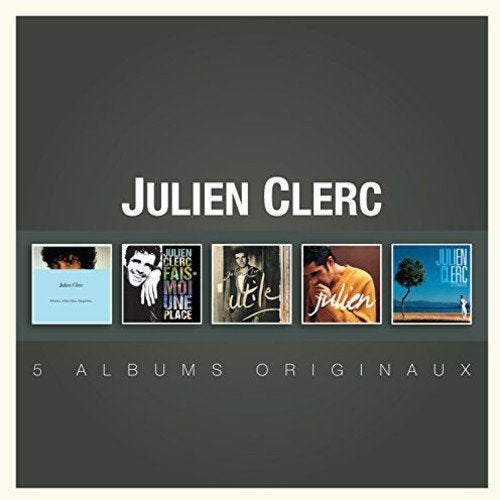 Dark grey album cover with "Julien Clerc" and five smaller album covers displayed.
