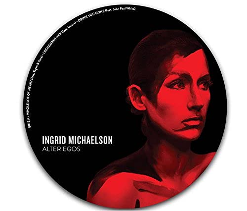 Ingrid Michaelson "Alter Egos" vinyl record with a red and black portrait.
