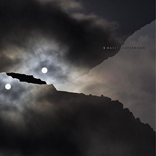Dark, cloudy album cover with two bright moons and text “S.CAREY SUPERMOON”.