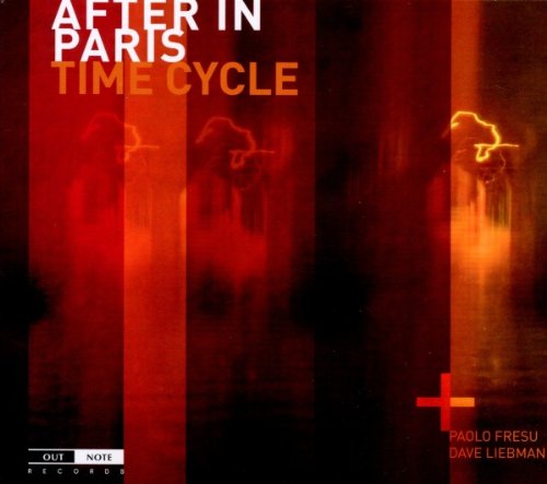 Red and orange abstract album cover with text "After in Paris: Time Cycle" and artist names.