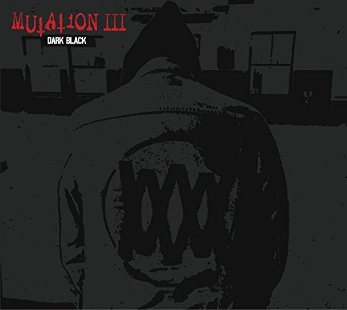 Dark album cover with person wearing a jacket featuring a "M" logo.