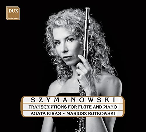 CD cover featuring a flutist, Agata Igras, holding a silver flute.