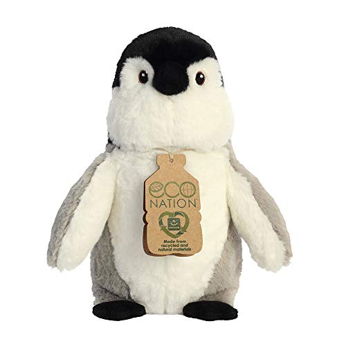 AURORA, 35015, Eco Nation, Penguin, 9.5In, Soft Toy, (Grey/White/Black)