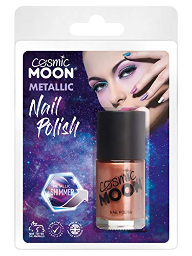 Smiffys Cosmic Moon Metallic Nail Polish, Rose Gold
