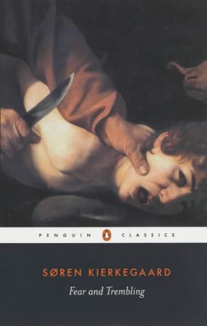 "Book cover with a painting of a man holding a knife to a boy's throat."