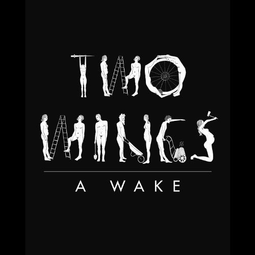 Black vinyl album cover with white text and nude figures forming the title.