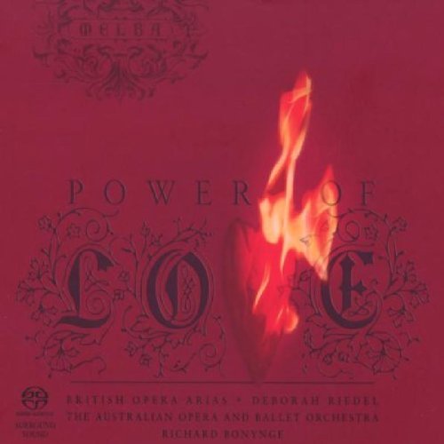Red album cover with "Power of Love" text and flame graphic.